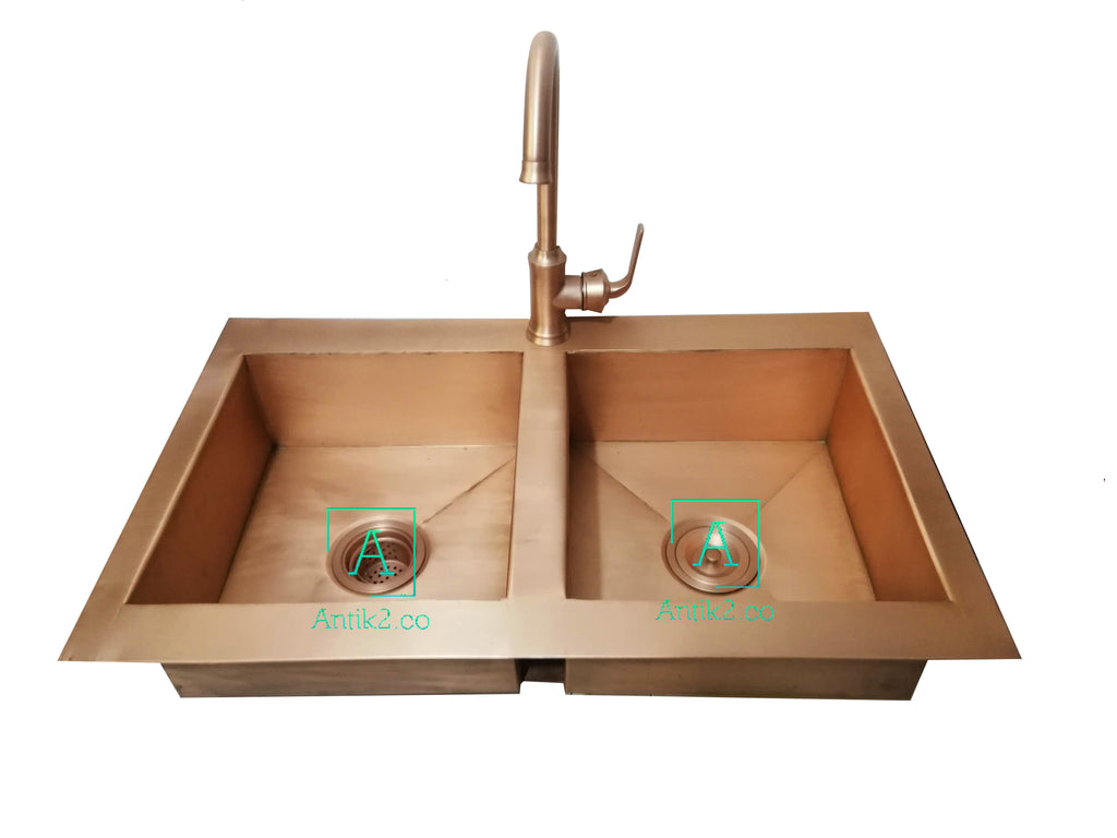 Lavaplatos Doble poceta Bronce 75x45x20cm Griferia, Desgues y