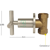 Griferia muro Timote Niquel Satín (Agua Fría)