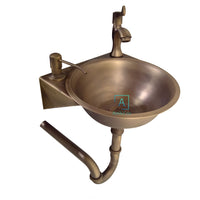 Set Lavamanos 35x32cm Vintage a pared Bronce Antiguo