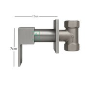 Griferia muro Square Niquel Satín (Agua Fría)