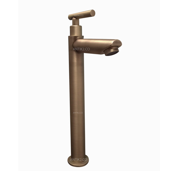Grifería  Lavamanos  Palanca Plta  Bronce Antiguo