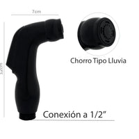 Set Ducha Bidet Lyon Negro  Soporte/manguera