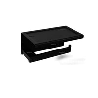 Porta Rollo Papel higienico Con Base Negro Mate