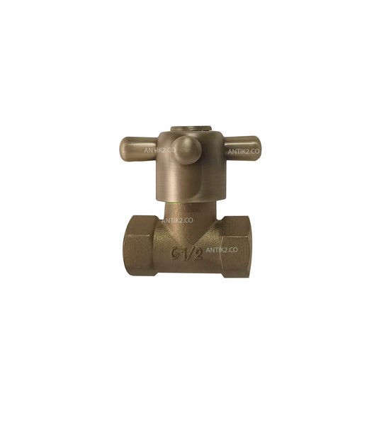 Registro de paso vintage  Bronce antiguo 1/2"