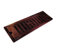 Rejilla Piso  Cobre Antiguo Brillante  Rectangular 30cm