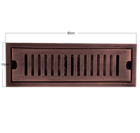 Rejilla Piso  Cobre Antiguo   Rectangular 80cm
