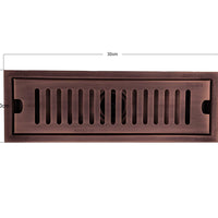 Rejilla Piso  Cobre Antiguo  Rectangular 30cm