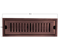 Rejilla Piso  Cobre Antiguo  Rectangular 30cm