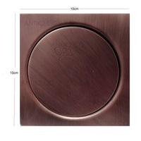 Rejilla Piso Push Cobre Antiguo Cuadrdada 10cmx10cm.