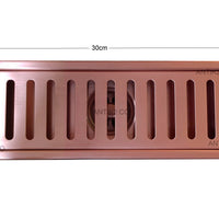 Rejilla piso Oro rosa Rectangular 30 x 10 cm