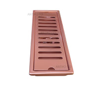 Rejilla piso Oro rosa Rectangular 50 x 10 cm