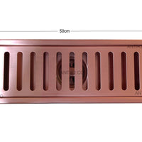 Rejilla piso Oro rosa Rectangular 60 x 10 cm