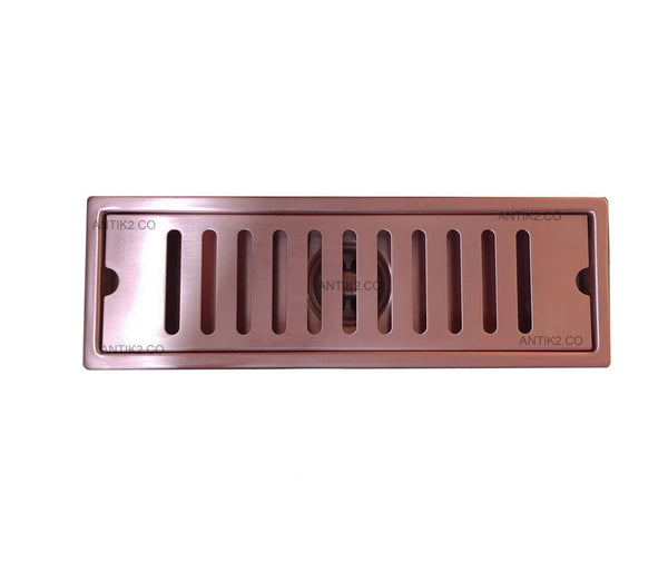 Rejilla piso Oro rosa Rectangular 60 x 10 cm