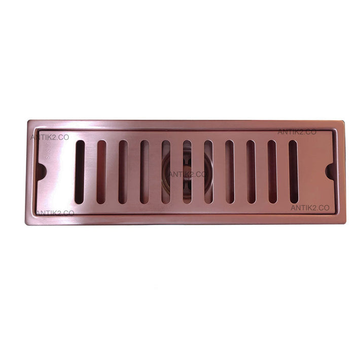 Rejilla piso Oro rosa Rectangular 50 x 10 cm