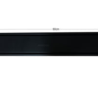 Rejilla piso  rectangular  60cm negra con tapa para recubrimiento