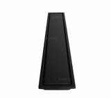 Rejilla piso  rectangular  60cm negra con tapa para recubrimiento