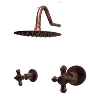 Mezclador Cobre Antiguo + Ducha 30cm