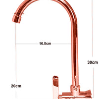 Griferia Pared  Pala Oro Rosa