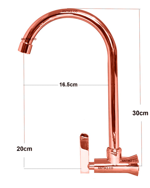 Griferia Pared  Pala Oro Rosa