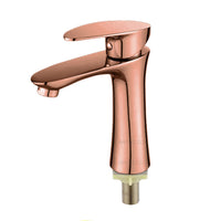 Griferia lavamanos Foglia Oro rosa (Agua fria)
