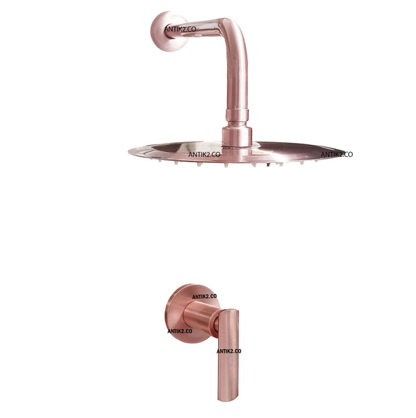 Registro ducha Palnaca Oro rosa Mate+ Ducha 25cm