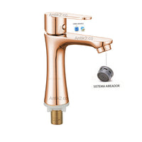 Griferia lavamanos Andorra Oro rosa (Agua fria)