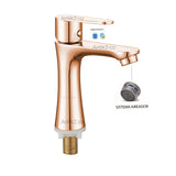 Griferia lavamanos Andorra Oro rosa (Agua fria)