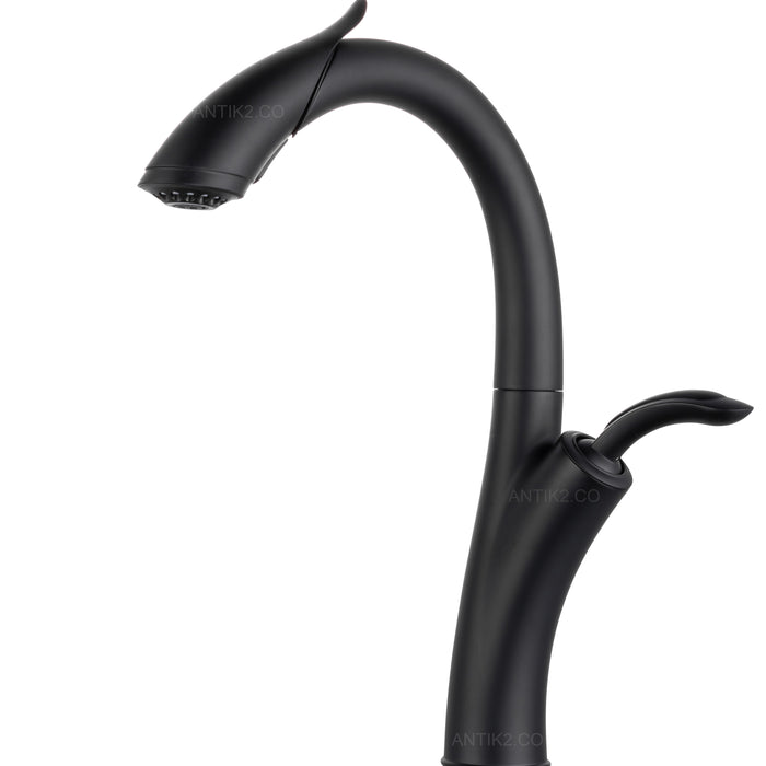 Griferia lavaplatos DRG  Extraible Alto negro