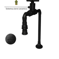 Grifería Industry  Negro Mate (Agua Fría)