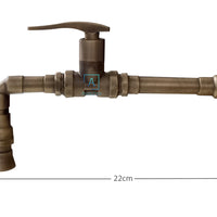 Llave  Pared Vintage Palanca  Bronce Antiguo (Agua fria)