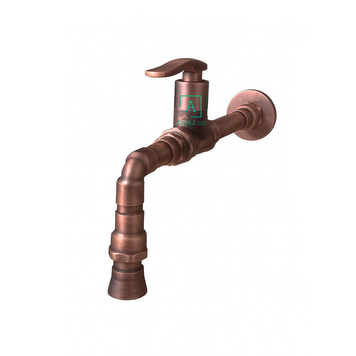 Llave pared Terminal Palanca Vintage Cobre Antiguo