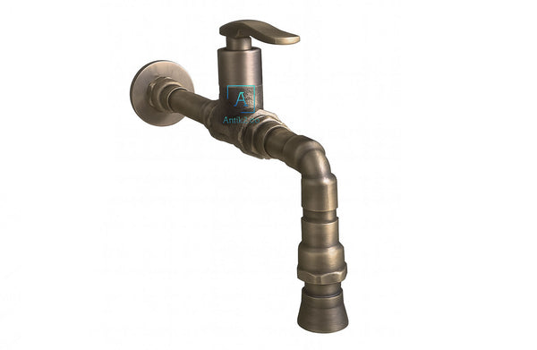 Llave  Pared Vintage Palanca  Bronce Antiguo (Agua fria)