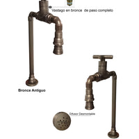 Grifería lavamanos Vintage  Bronce Antiguo Alta