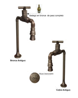 Grifería lavamanos Vintage  Bronce Antiguo Alta