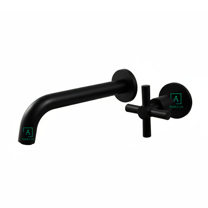 Griferia Pared Incrustar TImote Negro (Agua fria)
