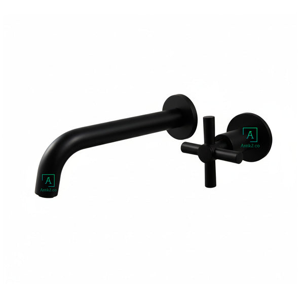 Griferia Pared Incrustar TImote Negro (Agua fria)