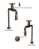 Grifería lavamanos Vintage  Bronce Antiguo Alta
