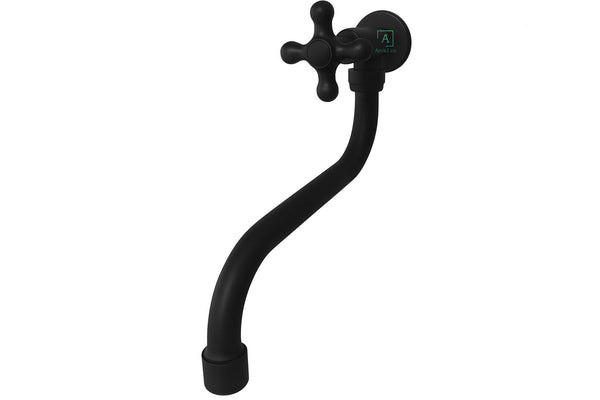Griferia Pared Vintage Kaly Negro Mate