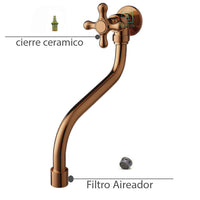 Griferia Pared Vintage Kaly Oro Rosa