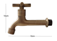 Llave  Pared Vintage Cruz Bronce Antiguo (Agua fria)