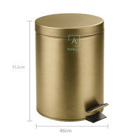 Papelera Oro Cepillado  7Lts