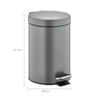 Papelera Pedal Gris 5Lts