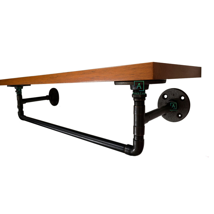 Repisa Vintage Negro Antiguo