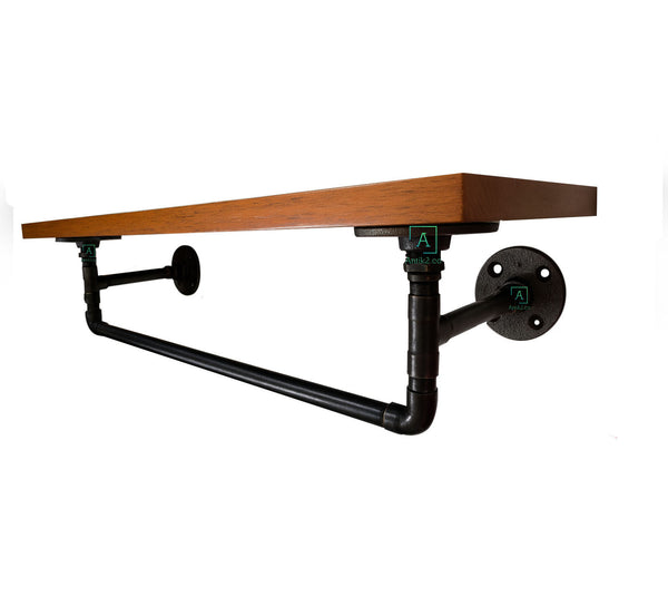 Repisa Vintage Negro Antiguo