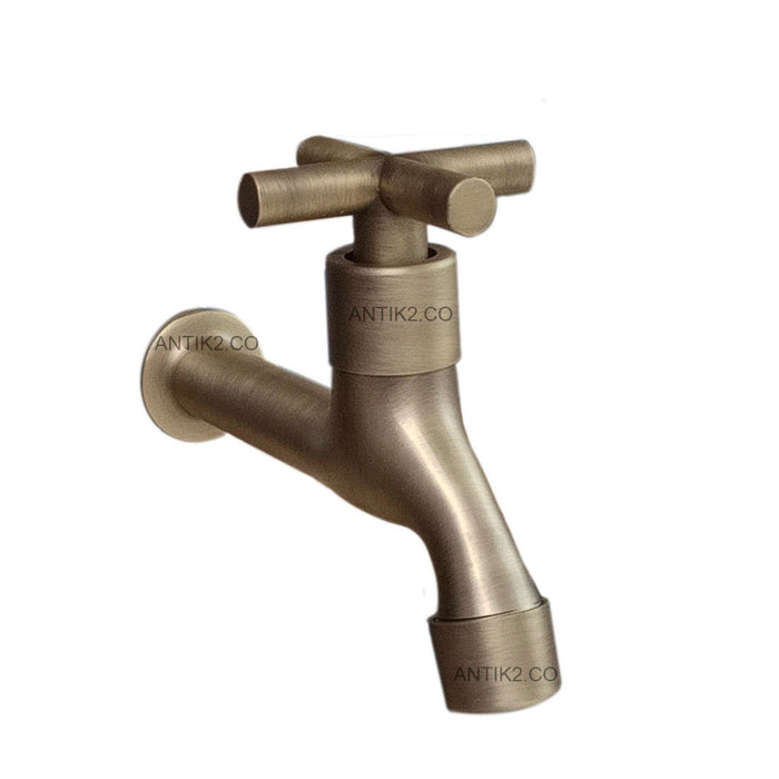 Llave  Pared Vintage Cruz Bronce Antiguo (Agua fria)