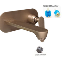Mezclador monomando  Pared  Bronce Antiguo