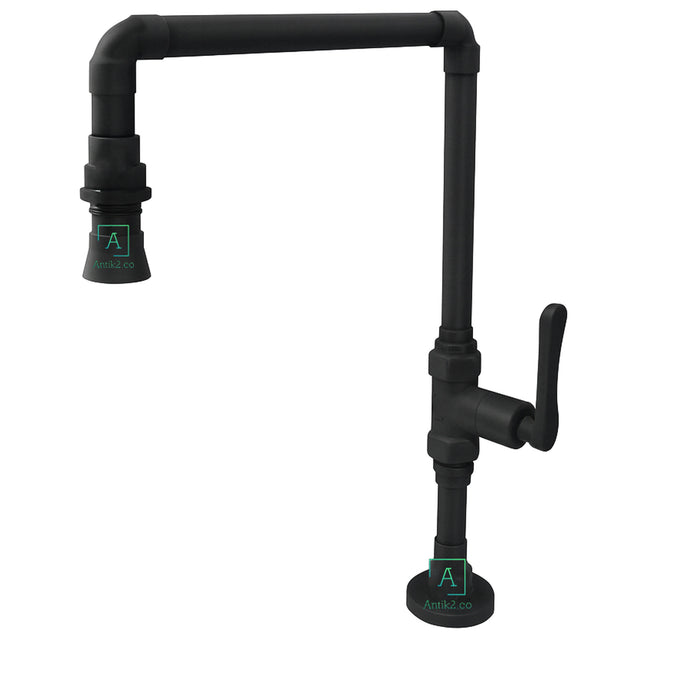 Grifería Industry  Negro Mate (Agua Fría)