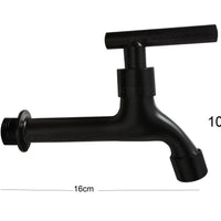 Llave terminal Pared Palanca Negro Mate (Agua fria)