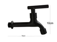 Llave terminal Pared Palanca Negro Mate (Agua fria)