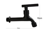 Llave terminal Pared Palanca Negro Mate (Agua fria)